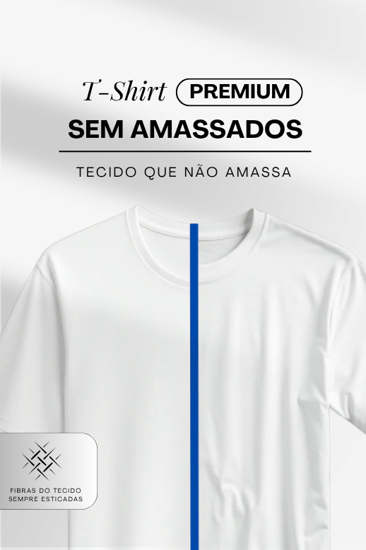 Kit com 2 Camisetas Cotton Tech Elastic